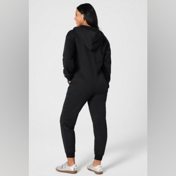 Fabletics Cozy Cord Zip Onesie Junpsuit in Black Size XS Extra Small New NWT - Picture 6 of 7